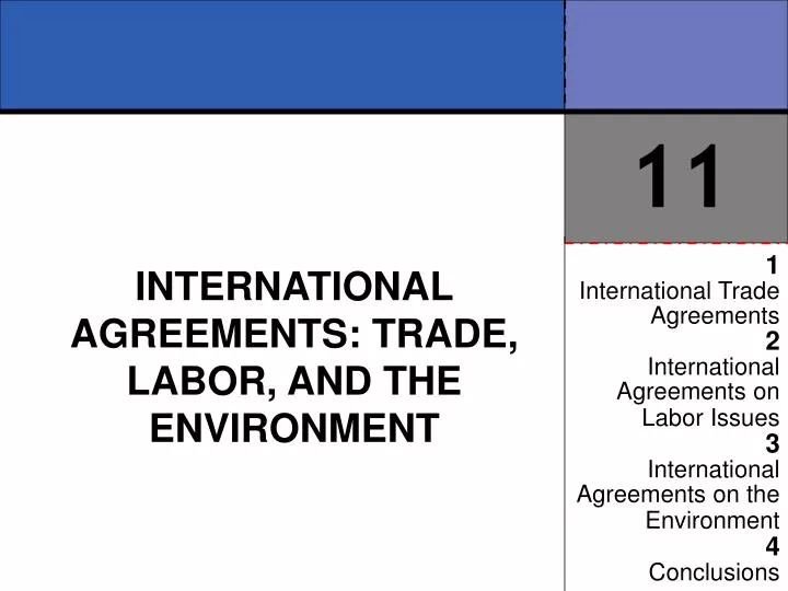 international agreements trade labor and the environment