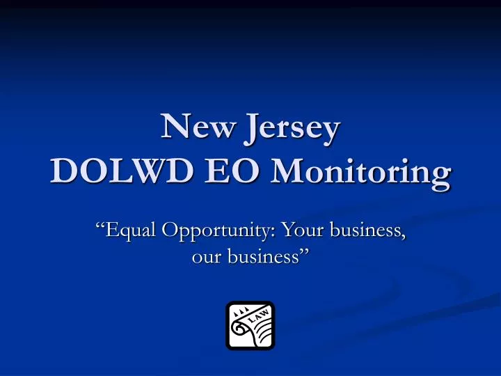 new jersey dolwd eo monitoring