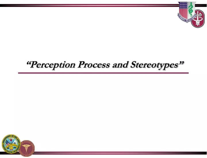 perception process and stereotypes