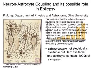 Neuron-Astrocyte Coupling and its possible role in Epilepsy