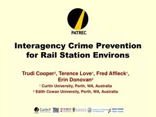 Interagency Crime Prevention for Rail Station Environs