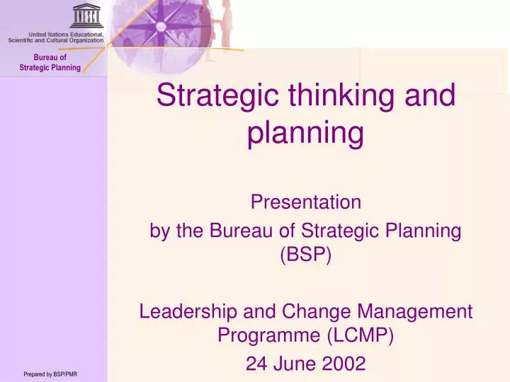 strategic thinking and planning
