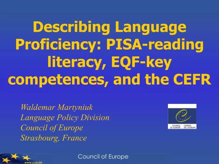 waldemar martyniuk language policy division council of europe strasbourg france