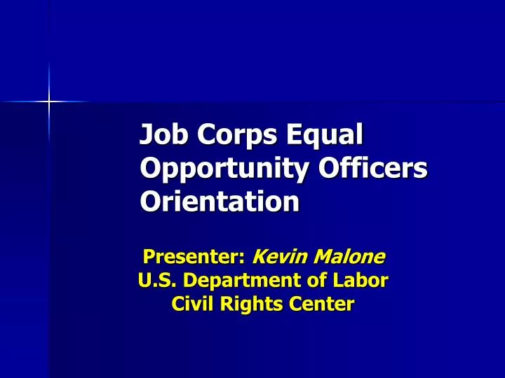 job corps equal opportunity officers orientation