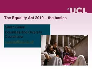 The Equality Act 2010 – the basics