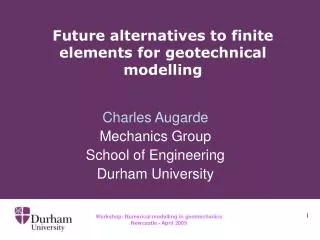 Future alternatives to finite elements for geotechnical modelling