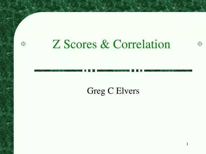 z scores correlation