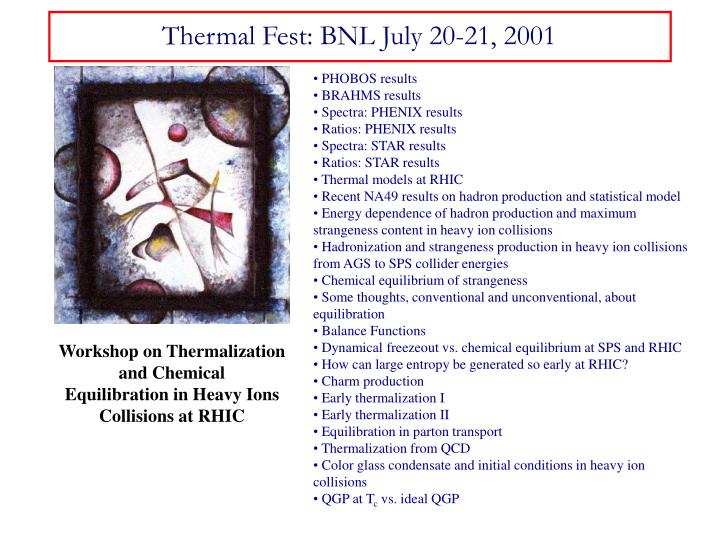 thermal fest bnl july 20 21 2001