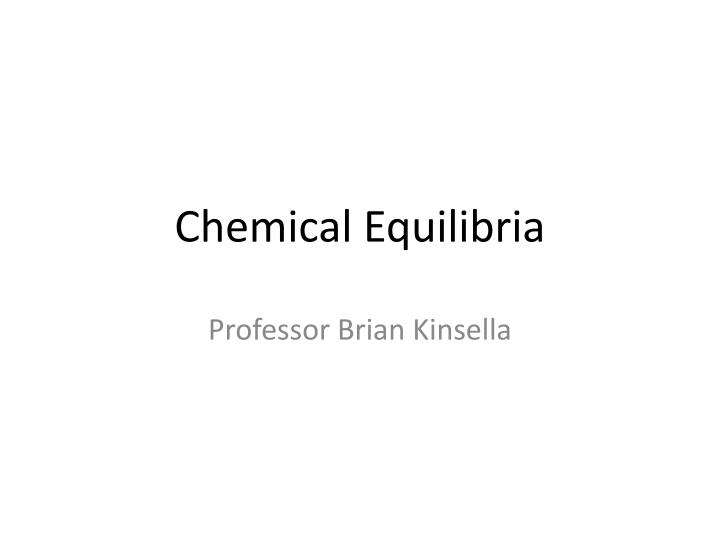 chemical equilibria