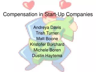 Compensation in Start-Up Companies