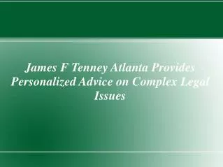 James F Tenney Atlanta