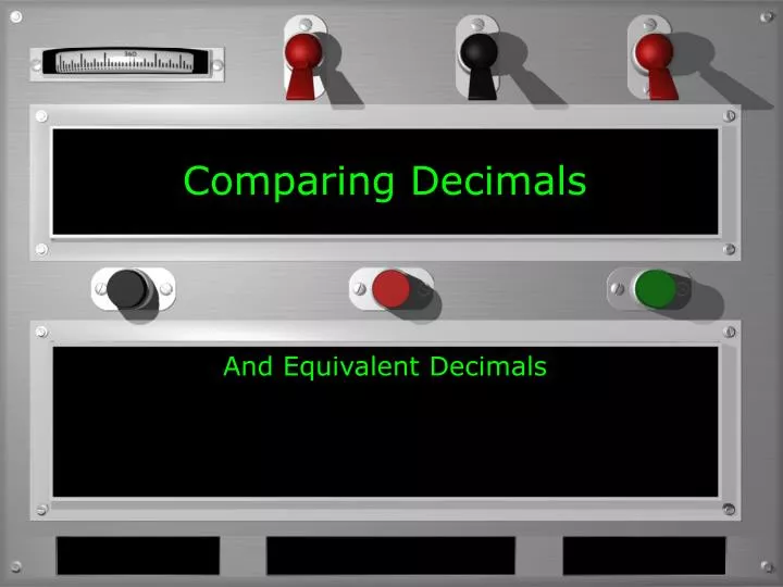 comparing decimals