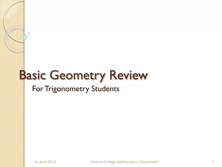 basic geometry review