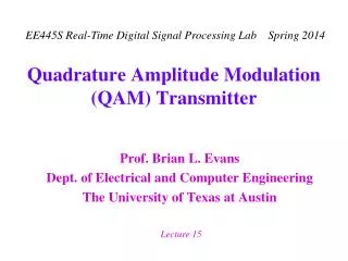 Quadrature Amplitude Modulation (QAM) Transmitter