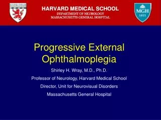 Progressive External Ophthalmoplegia