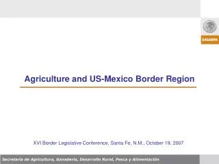 Agriculture and US-Mexico Border Region