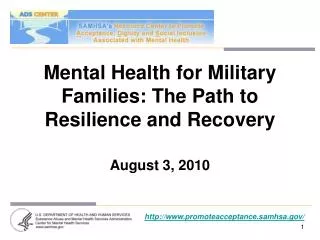 Mental Health for Military Families: The Path to Resilience and Recovery