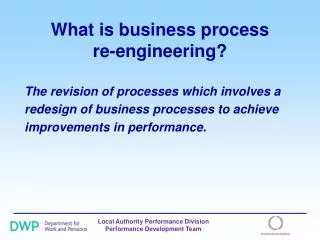 What is business process re-engineering?