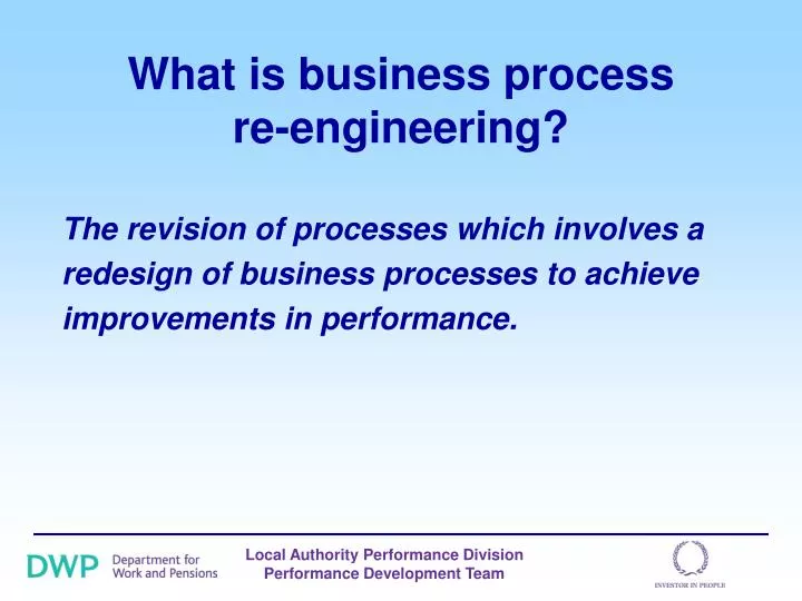 what is business process re engineering