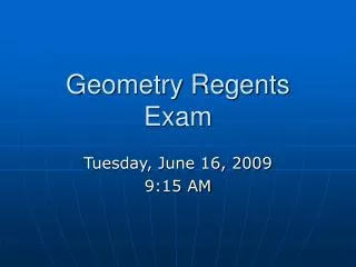 Geometry Regents Exam