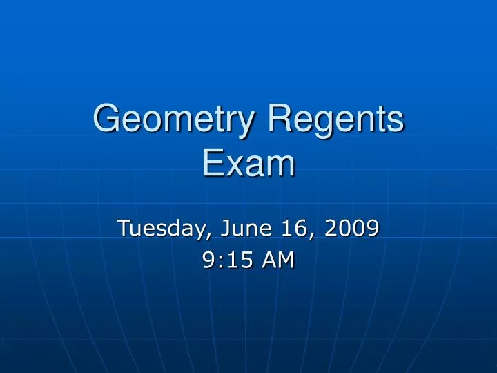 geometry regents exam