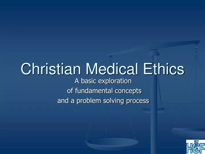 christian medical ethics