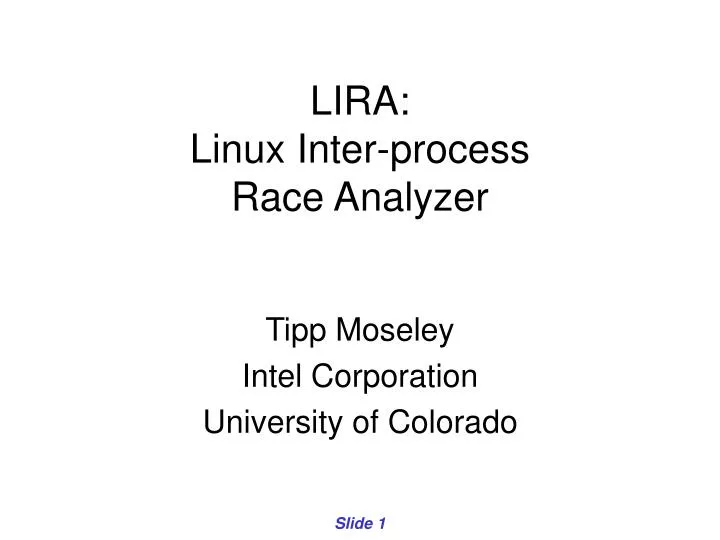 lira linux inter process race analyzer