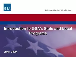 Introduction to GSA’s State and Local Programs