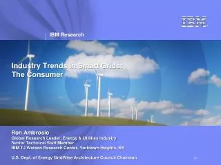 Industry Trends in Smart Grids: The Consumer
