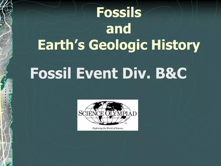 fossils and earth s geologic history