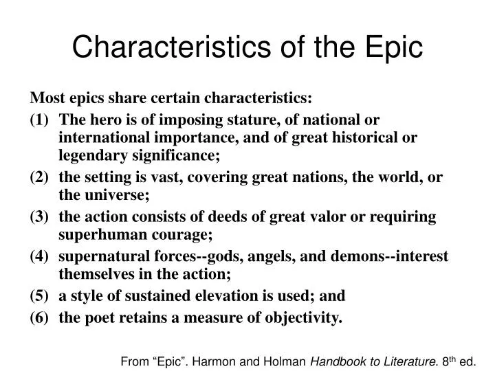 PPT - Characteristics of the Epic PowerPoint Presentation, free