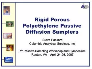 Rigid Porous Polyethylene Passive Diffusion Samplers