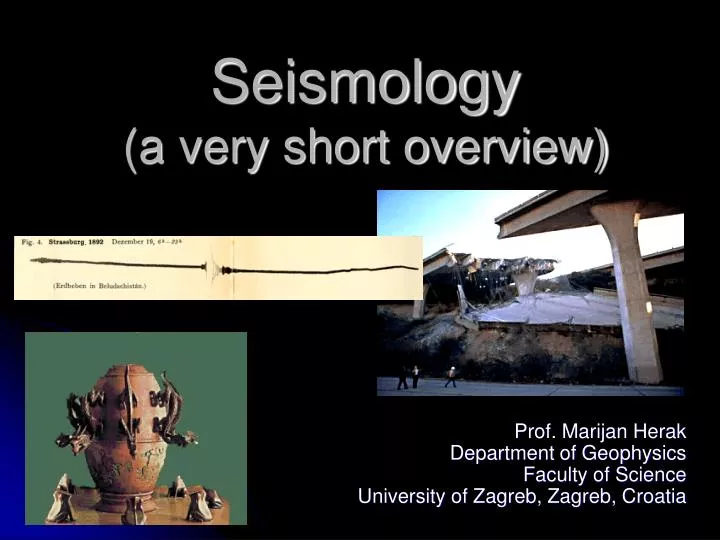 seismology a very short overview