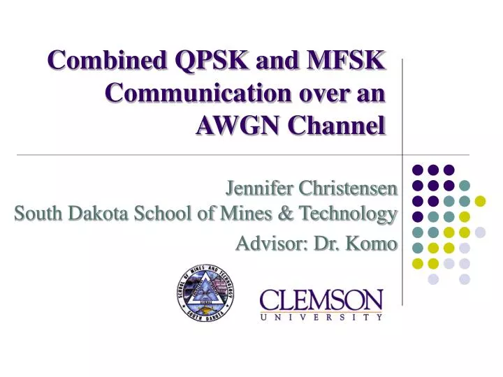 combined qpsk and mfsk communication over an awgn channel