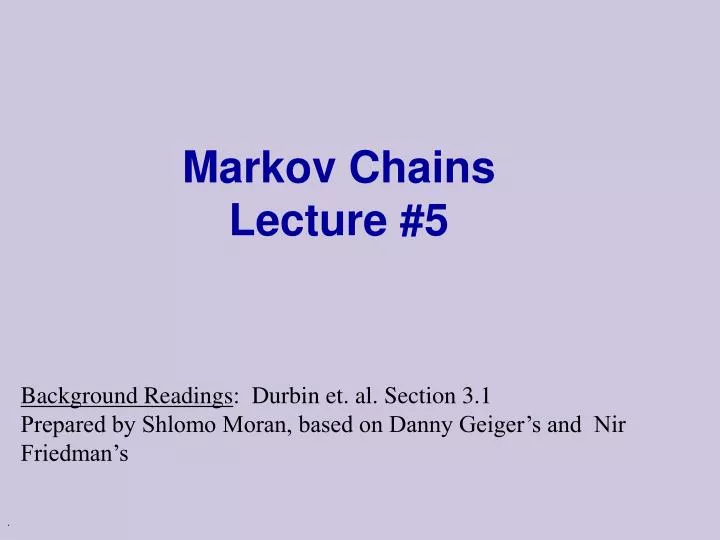 markov chains lecture 5
