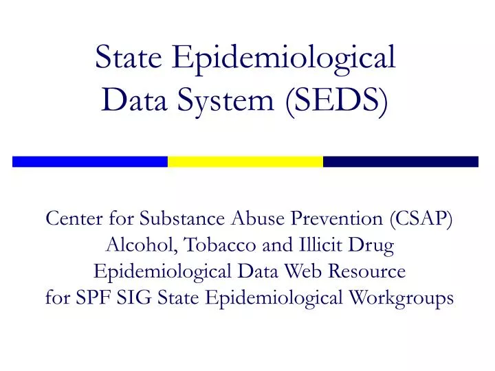 state epidemiological data system seds