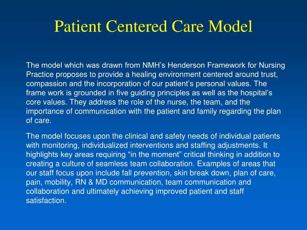PPT - Patient Centered Care Model PowerPoint Presentation, free ...