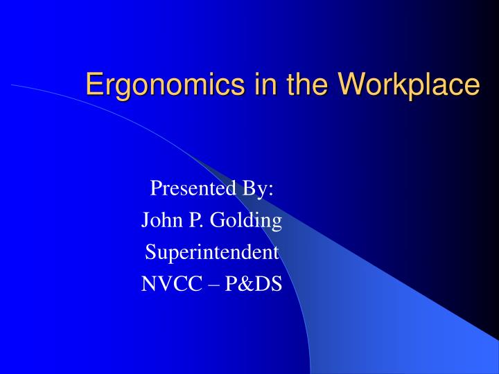 ergonomics in the workplace