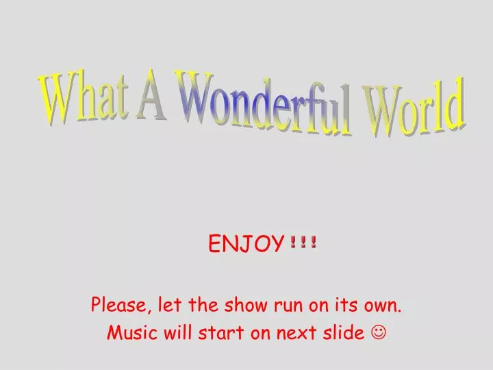 enjoy please let the show run on its own music will start on next slide