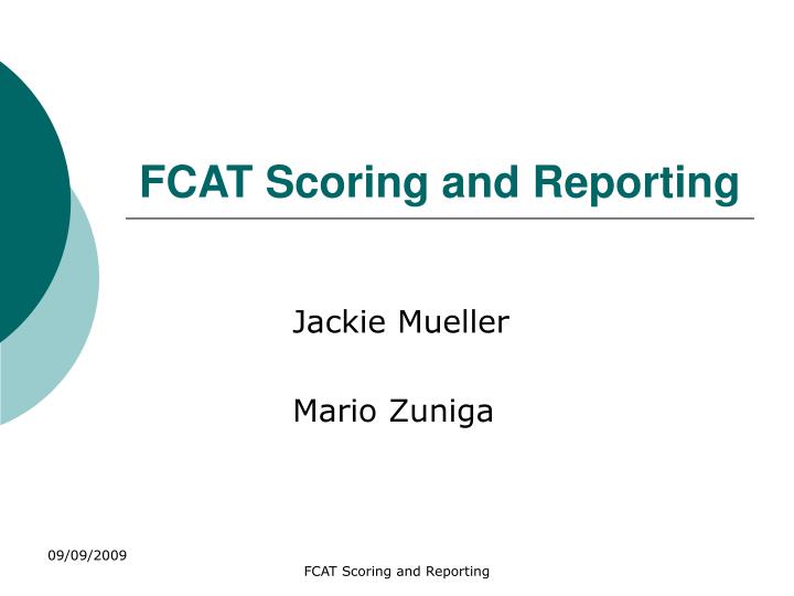 fcat scoring and reporting