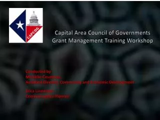 Capital Area Council of Governments Grant Management Training Workshop