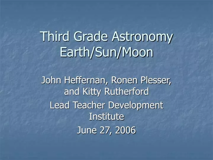 third grade astronomy earth sun moon