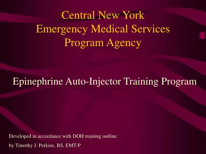 central new york emergency medical services program agency