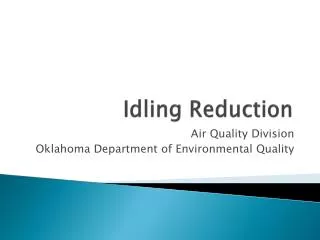 Idling Reduction