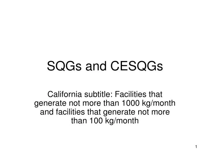 sqgs and cesqgs