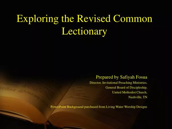 exploring the revised common lectionary