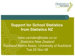 Support for School Statistics from Statistics NZ