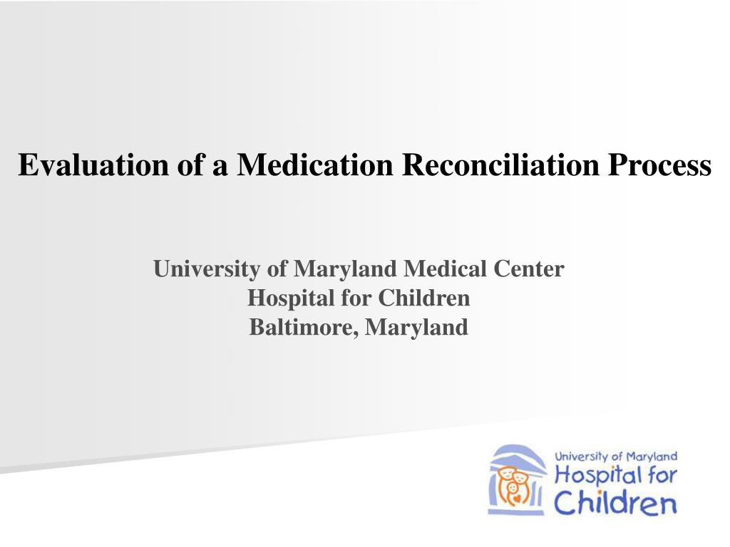 PPT - Evaluation of a Medication Reconciliation Process PowerPoint ...