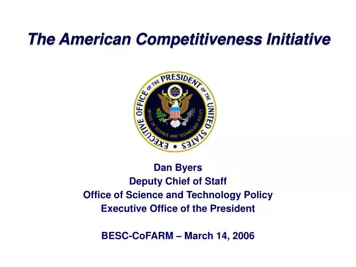 the american competitiveness initiative