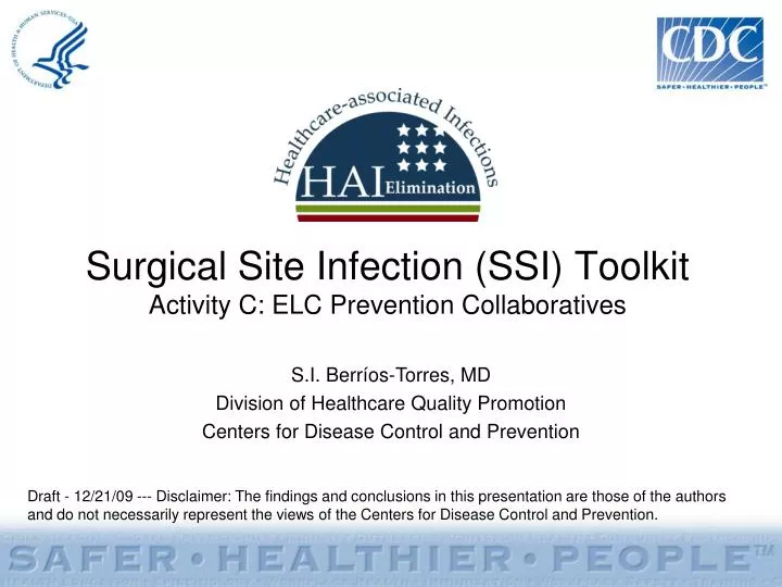 surgical site infection ssi toolkit activity c elc prevention collaboratives